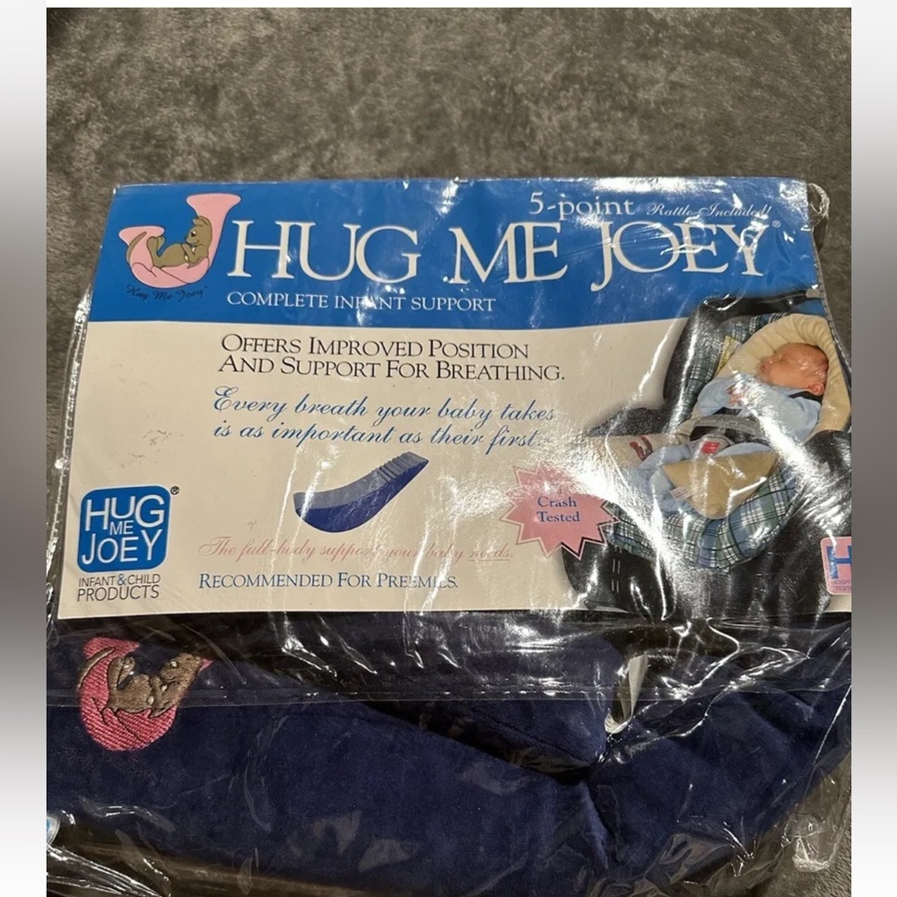 Hug Me Joey Complete  Infant Support #5 with Rattle Dark Blue with Royal Blue